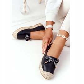 S.Barski Black S. Barski Espadrilles On Straw Sole 1