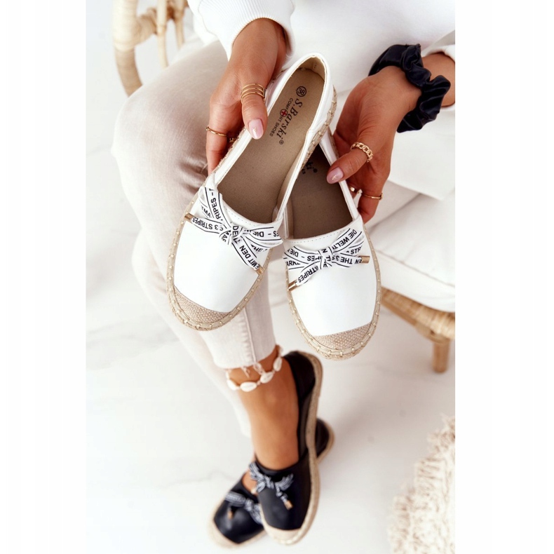 S.Barski Espadrilles On Straw Sole S. Bararski White 1