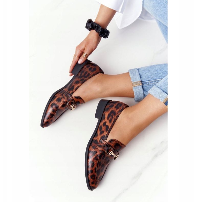 S.Barski Elegant Women's Loafers S. Barski Leopard brown 1