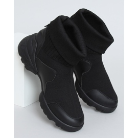 Black LA156 Black ankle socks sports shoes 1