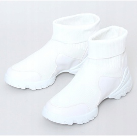 White LA156 White high-top socks sports shoes 1