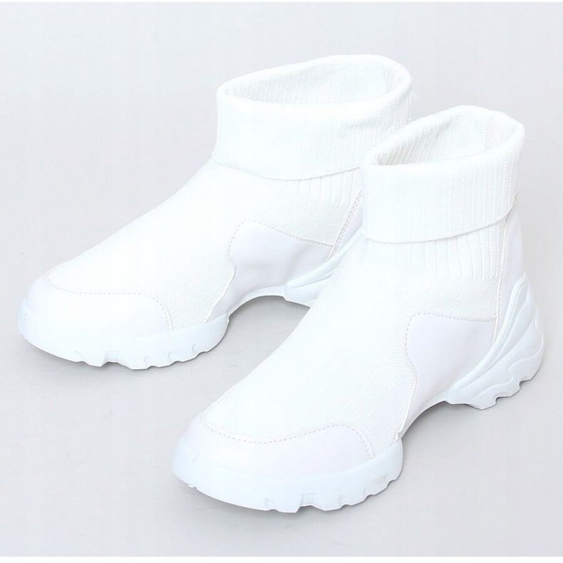 White LA156 White high-top socks sports shoes 1