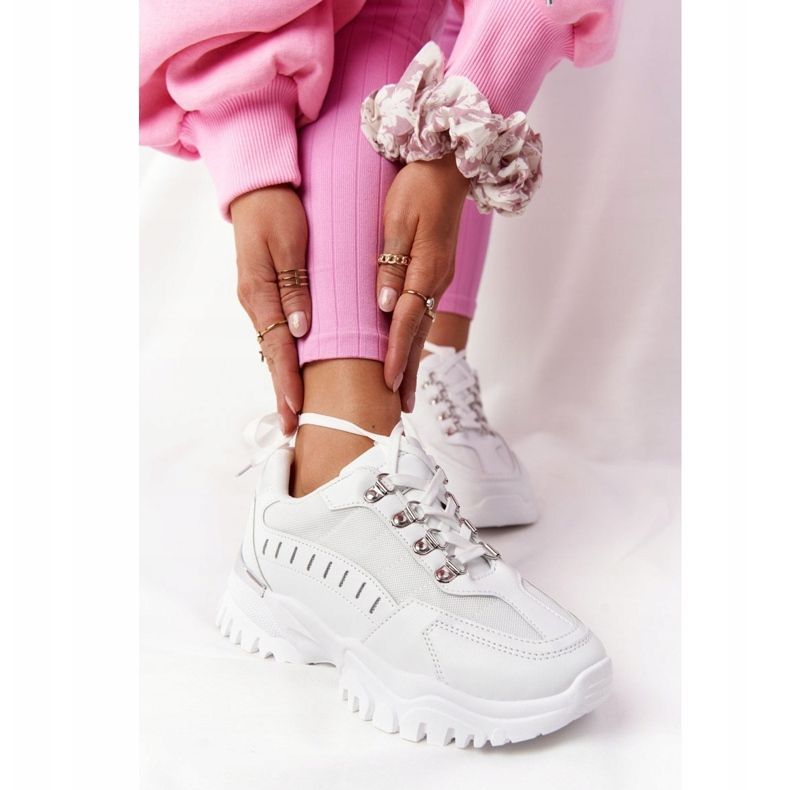 PS1 Women's Sneakers On Large Sole White Good Mood 1