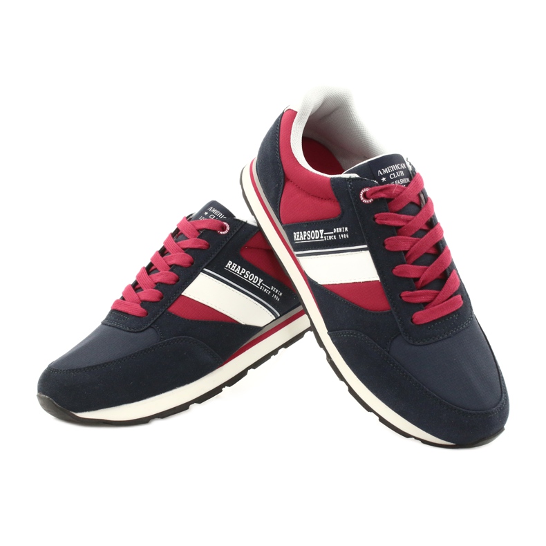 American club RH14 men's sports shoes white red navy blue 4