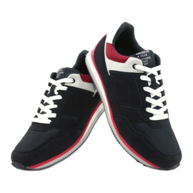 American Club FH12 lightweight sneakers white red navy blue 4