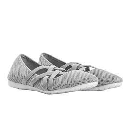 Janae gray textile ballerinas silver grey 1