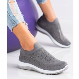 Renda Slip-on Sneakers For Spring grey 2