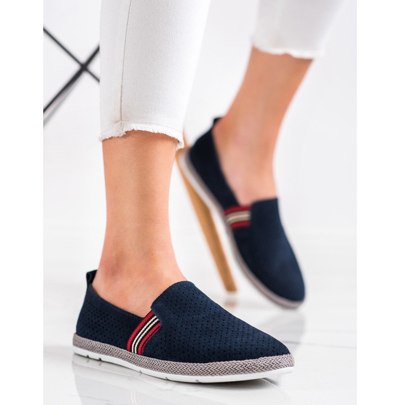 Filippo Navy Leather Slipons navy blue blue 2