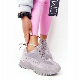 PS1 Women's Sneakers On Large Sole Gray Good Mood grey 1