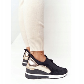 Vinceza 10593 Black-Gold Wedge Sneakers green 2