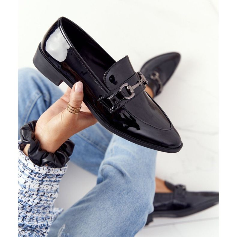 S.Barski Elegant Women's Loafers S. Barski Lacquered Black 2