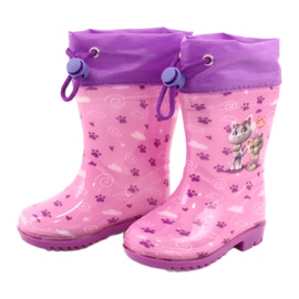 American Club American Pink Kitties Galoshes KAL05 violet 1
