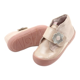 Mazurek Leather sports shoes with velcro 1101 gold satin pink 2 Mazurek Leather sports shoes with velcro 1101 gold satin pink 2