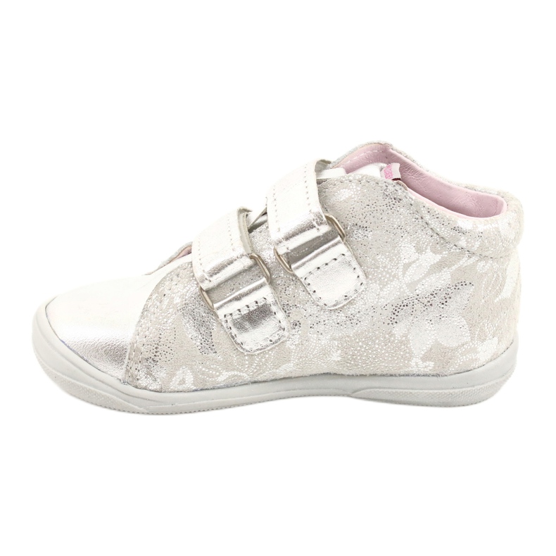 Mazurek Sports leather shoes with velcro 1264 silver grey 1