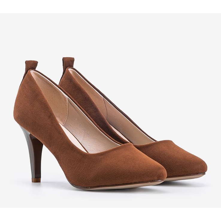 Brown pumps on a Cameron stiletto heel 1