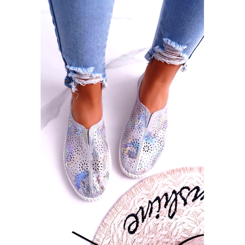 Jezzi Women's gray leather sneakers Comfort insert grey 3 Jezzi Women's gray leather sneakers Comfort insert grey 3