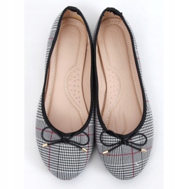 Gray checkered ballerinas 2CE-9519 Gray grey 1