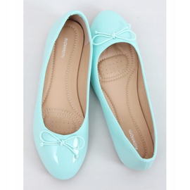 Mint lacquered ballerinas 1JB-18181 Green 1