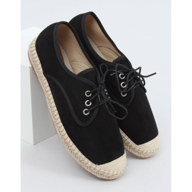 Black women's espadrilles 77-196 Black 1