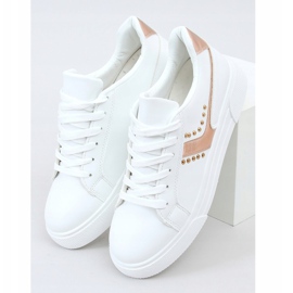 White women's sneakers 1063 Champagne 1