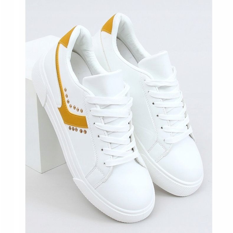 White women's sneakers 1063 Yellow 1 White women's sneakers 1063 Yellow 1