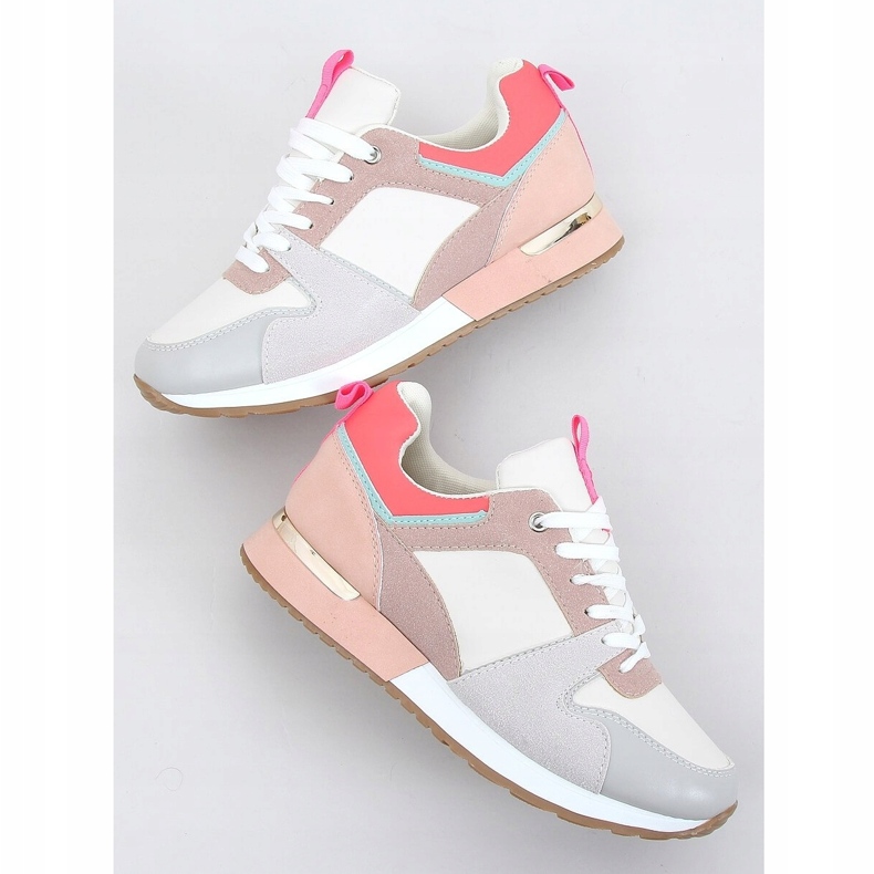 Multicolored sports shoes B0-671 White 1