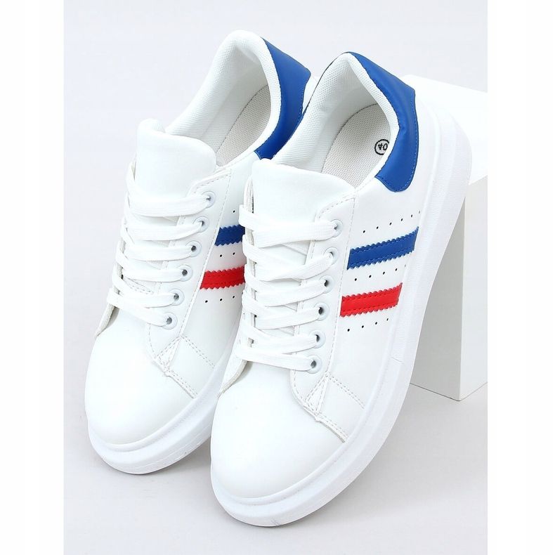 White women's sneakers VL139P Blue 1 White women's sneakers VL139P Blue 1
