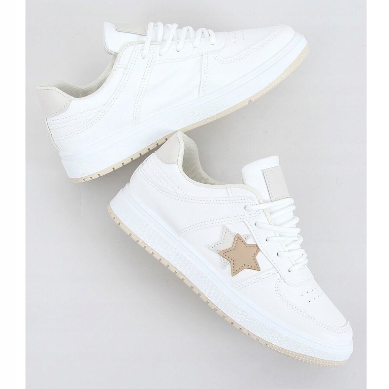 Women's ecru sneakers BL229P Beige 1