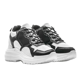 Black and white sneakers on the wedge Alexandra 1