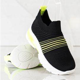 SHELOVET Spring Openwork Sneakers black yellow 1