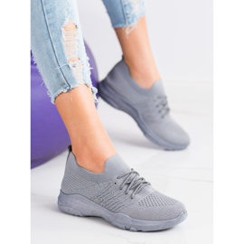 SHELOVET Comfortable Gray Sport Shoes grey 2
