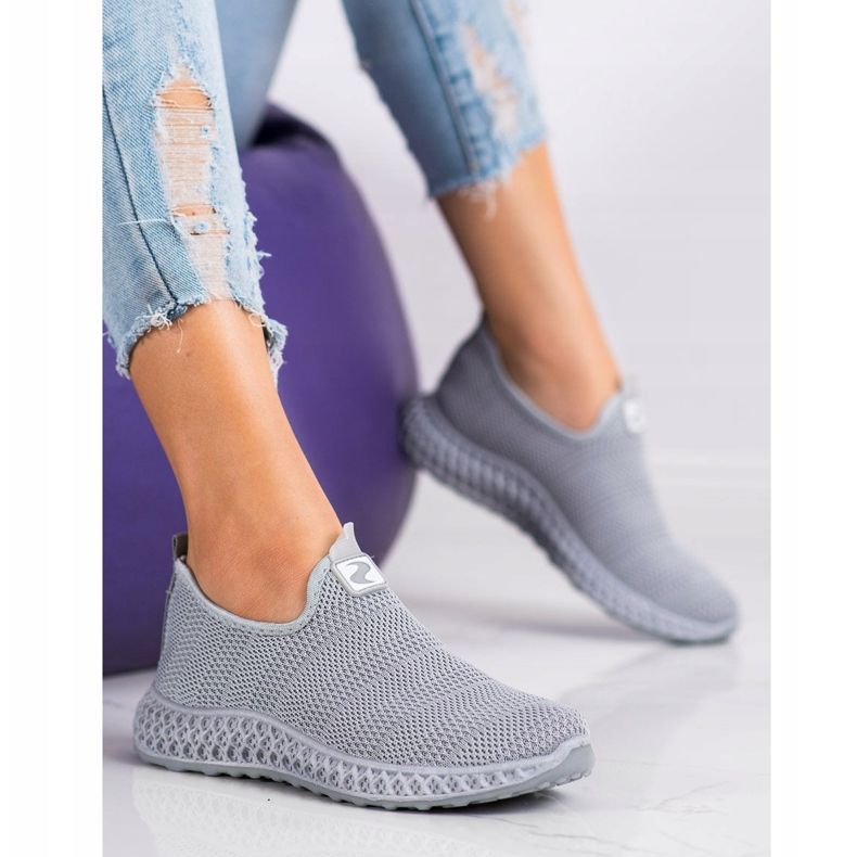 SHELOVET Spring Openwork Slipons grey 2