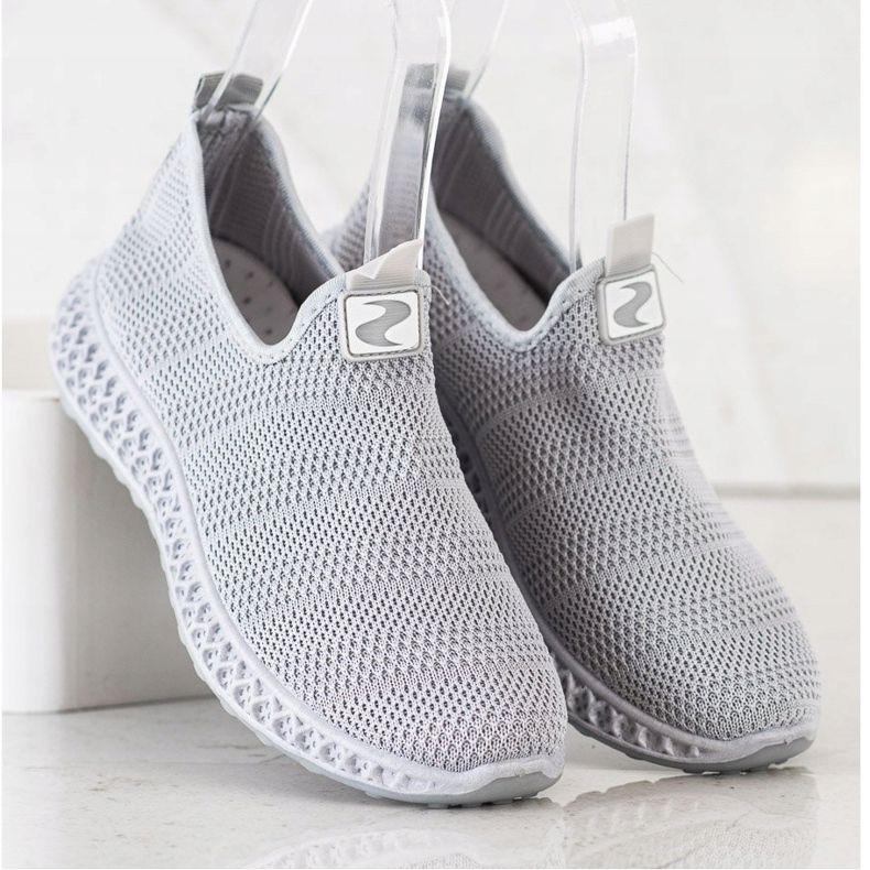 SHELOVET Spring Openwork Slipons grey 1