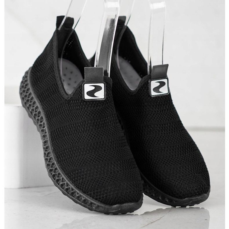 SHELOVET Spring Openwork Slipons black 2