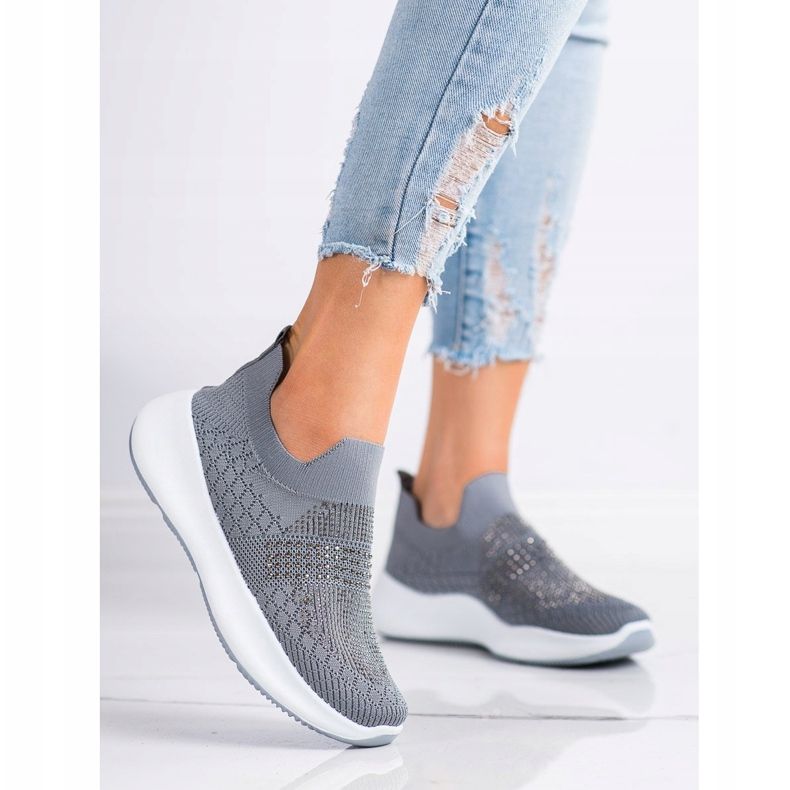 Renda Gray Sneakers With Crystals grey 1