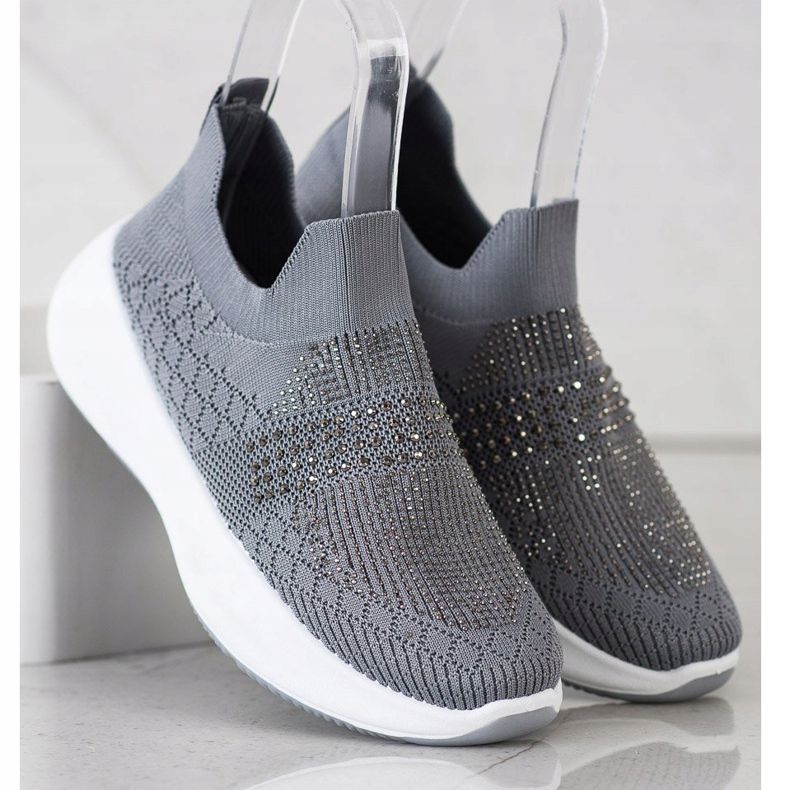 Renda Gray Sneakers With Crystals grey 2