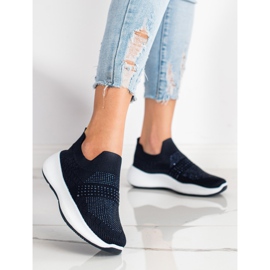 Renda Granite Sneakers With Crystals navy blue 1