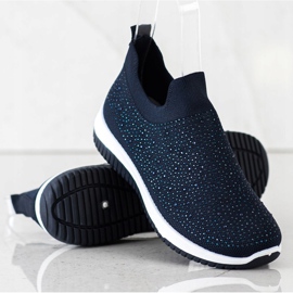 Renda Slip-on Sneakers For Spring navy blue 1