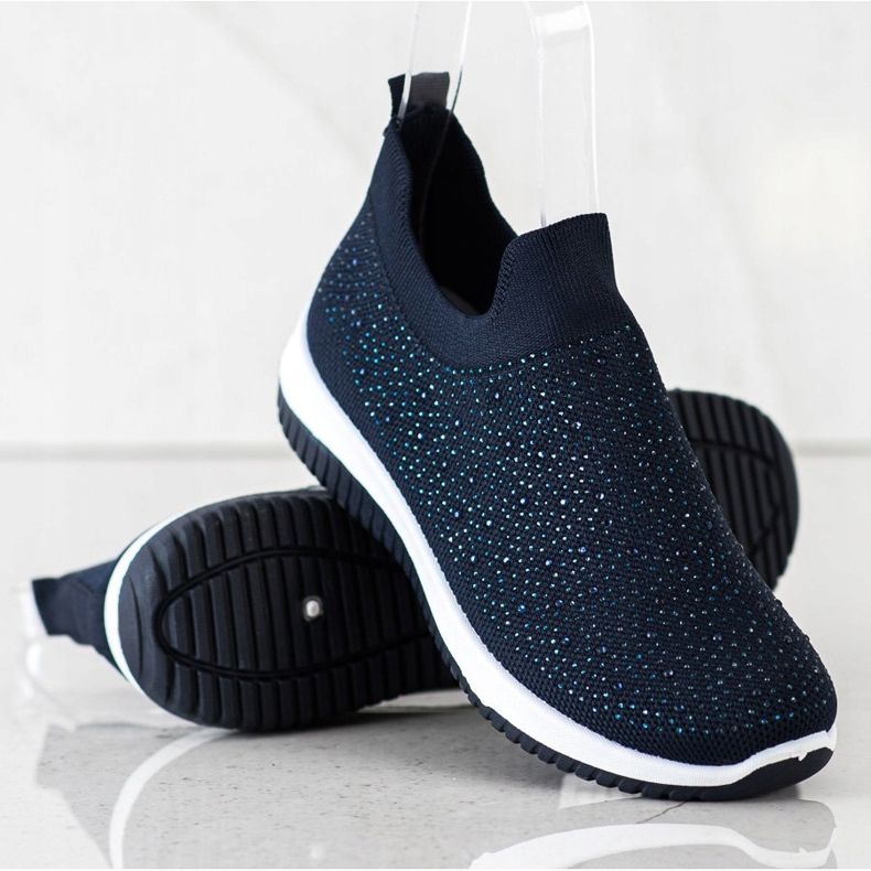 Renda Slip-on Sneakers For Spring navy blue 1