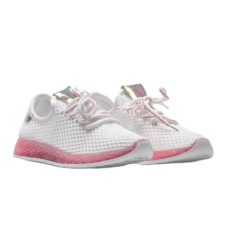 Marley white and pink slip-ons 1