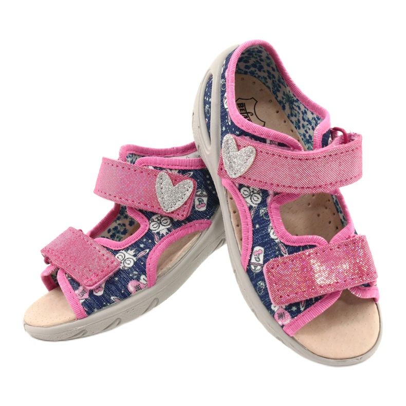 Befado children's shoes pu 065X151 navy blue pink silver 3 Befado children's shoes pu 065X151 navy blue pink silver 3