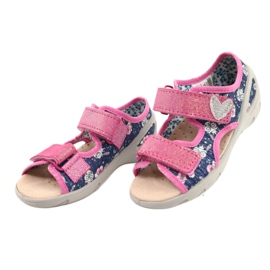 Befado children's shoes pu 065X151 navy blue pink silver 1