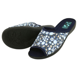 Adanex Tęg flower slippers. G1 / 2 18760 navy blue blue 2