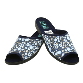Adanex Tęg flower slippers. G1 / 2 18760 navy blue blue 4