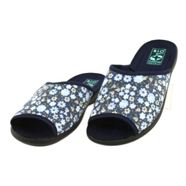 Adanex Tęg flower slippers. G1 / 2 18760 navy blue blue 1