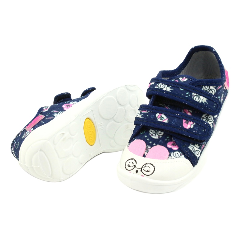 Befado children's shoes 907P127 white navy blue pink silver 2 Befado children's shoes 907P127 white navy blue pink silver 2