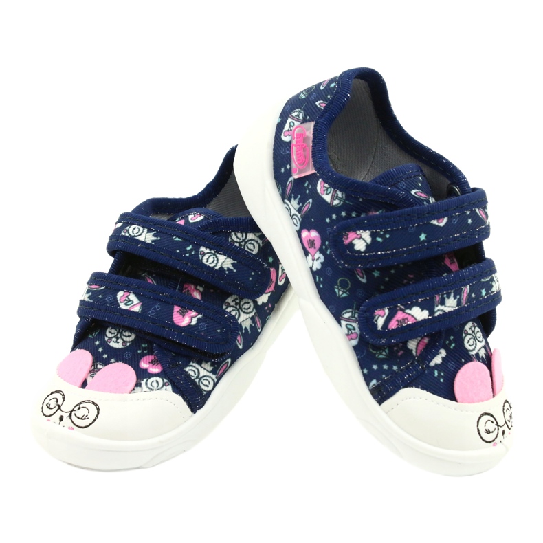 Befado children's shoes 907P127 white navy blue pink silver 3 Befado children's shoes 907P127 white navy blue pink silver 3