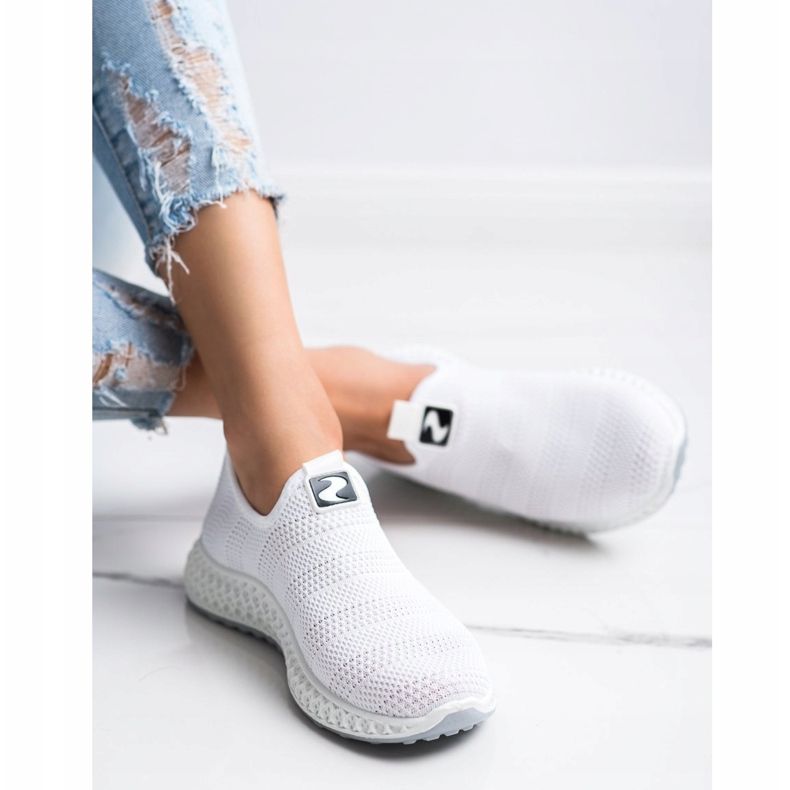 SHELOVET Spring Openwork Slipons white 1