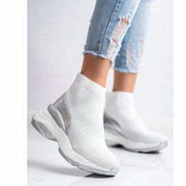 SHELOVET High Textile Sneakers white 1