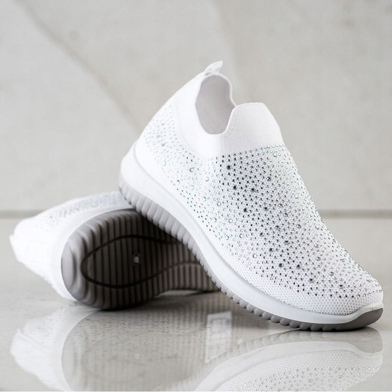 Renda Slip-on Sneakers For Spring white 1